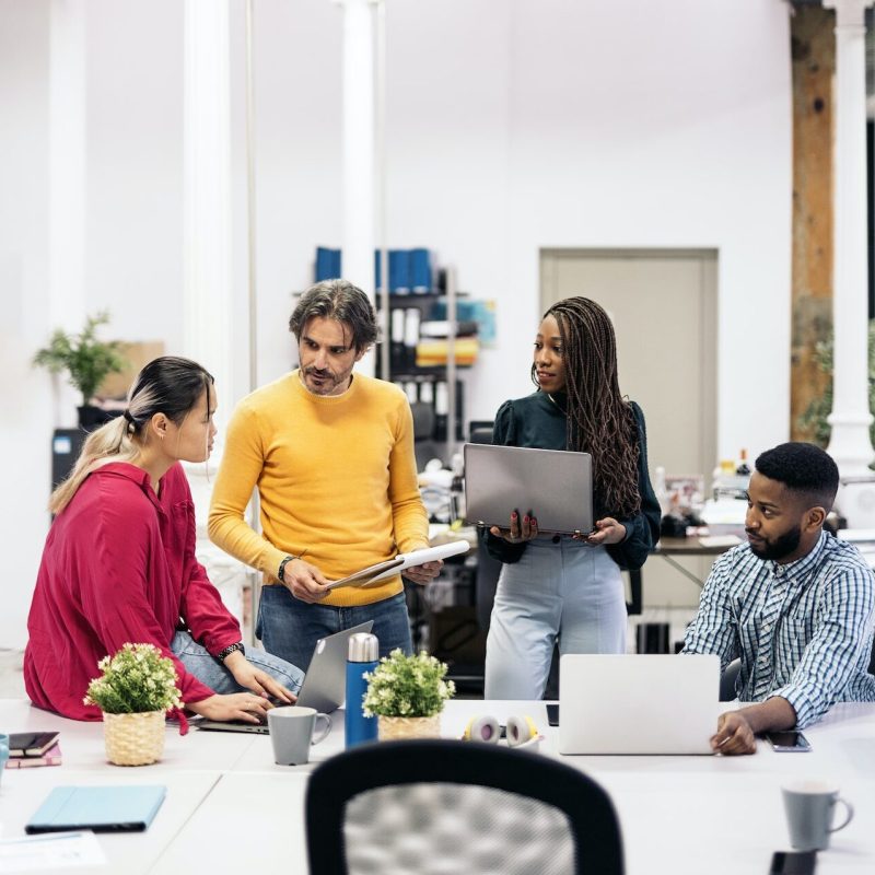 Diverse Work Team Working in the Office